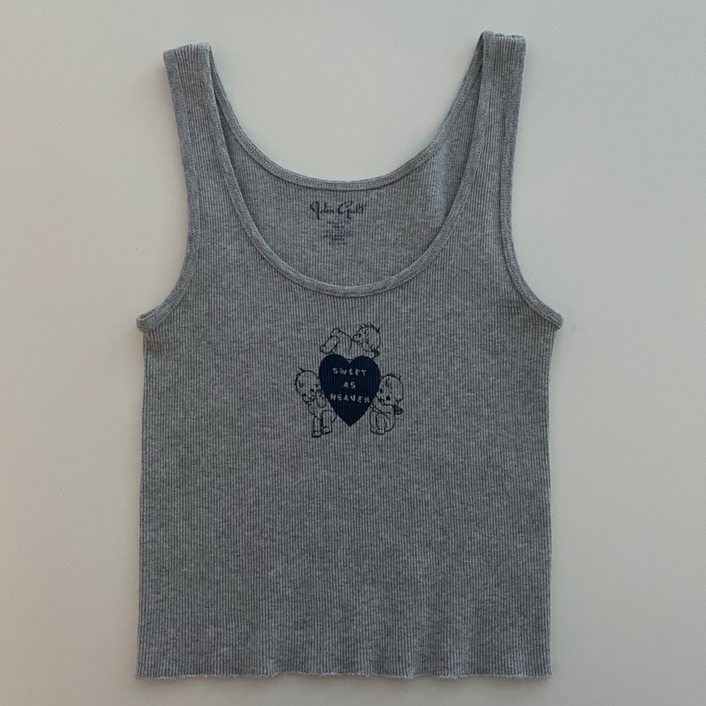 brandy melville / john galt ribbed cropped tank top